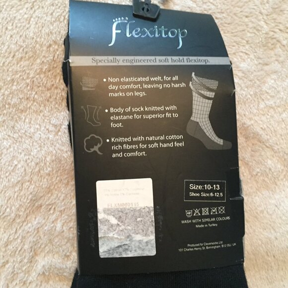 FLEXITOP  loose top Diabetic socks 5 pack NEW - Picture 3 of 4